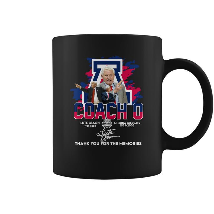 Coach O Lute Olson 1934 2020 Arizona Wildcats 1983 2008 Signature Coffee Mug