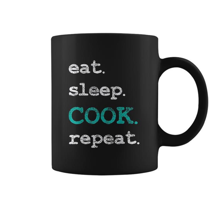 Cook Cooking Chief Eat Sleep Repeat Funny Vintage Gift Coffee Mug