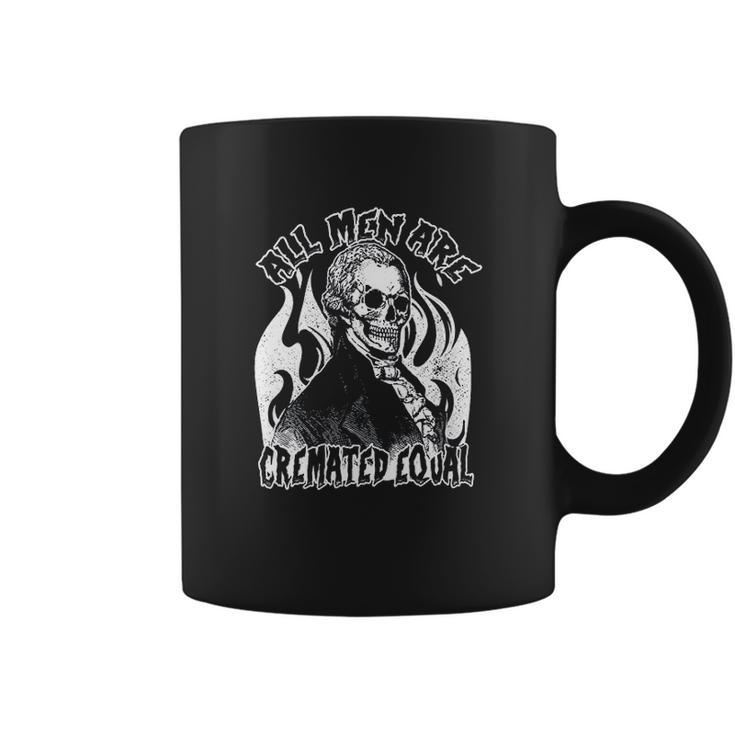 All Men Are Cremated Equal Goth Dead Body Coroner Halloween Coffee Mug