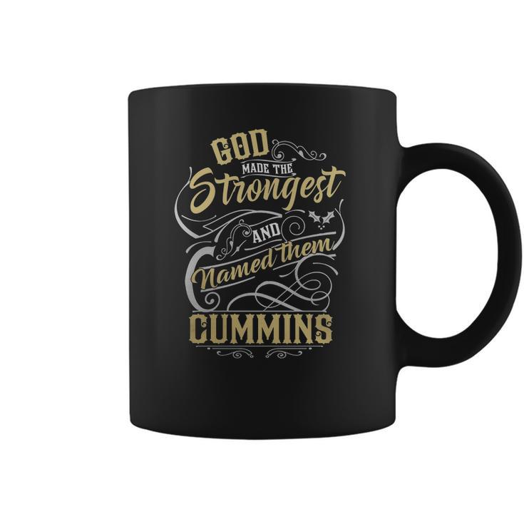 Cummins Shirt God Made The Strongest And Named Them Cummins - Cummins T Shirt Cummins Hoodie Cummins Family Cummins Tee Cummins Name Cummins Bestseller Coffee Mug