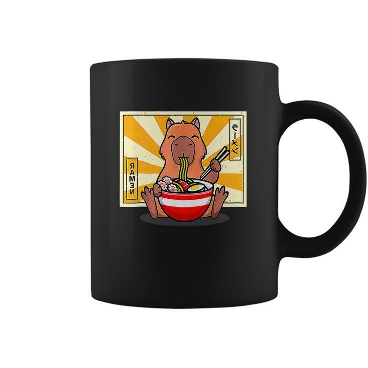 Cute Capybara Eating Ramen Funny Animal Anime Manga Coffee Mug