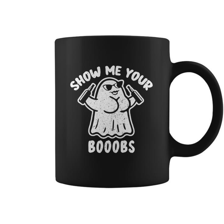 Cute Halloween Funny Halloween Day Show Me Your Booobs Funny Dumb Ghost Coffee Mug