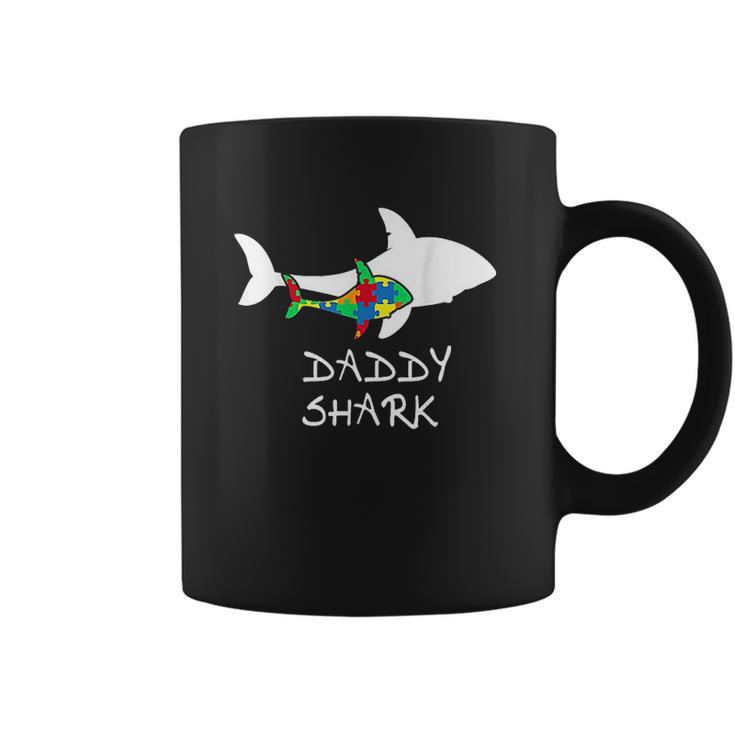 Daddy Shark Puzzle Dad Birthday Gifts Coffee Mug