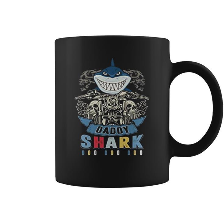 Daddy Shark Skull Biker Best Christmas Gifts For Dad Coffee Mug