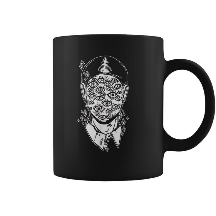 Dali Surreal Noir Retro Eyes On Face Tattoo Art Coffee Mug