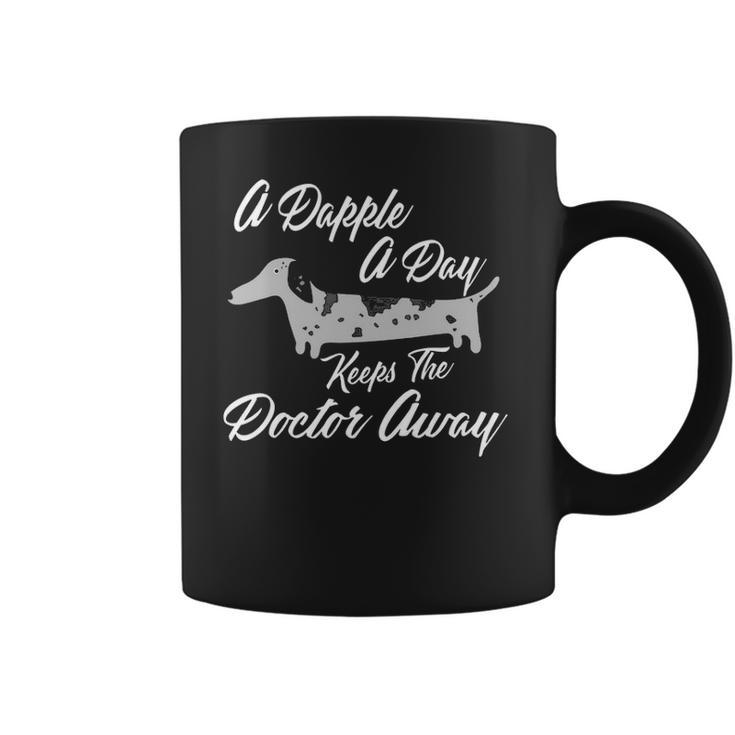 A Dapple A Day Keeps The Doctor Away Dachshund Coffee Mug