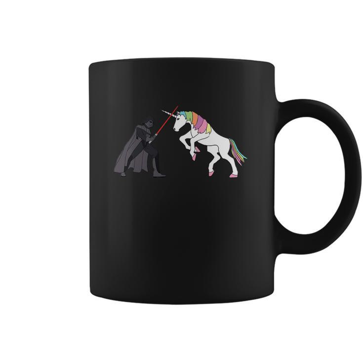 Darth Vader Vs Unicorn Coffee Mug