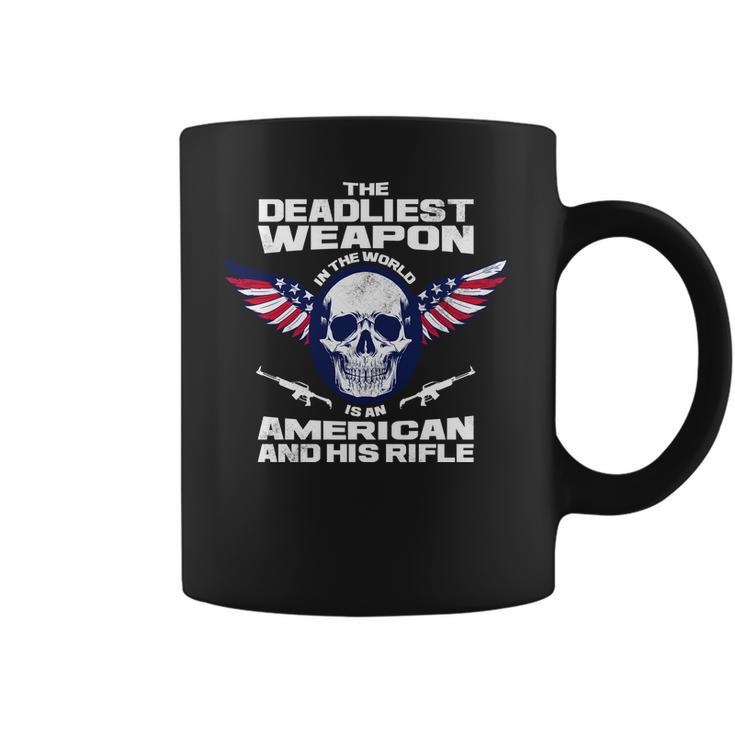 The Deadliest Weapon American And His Rifle Coffee Mug