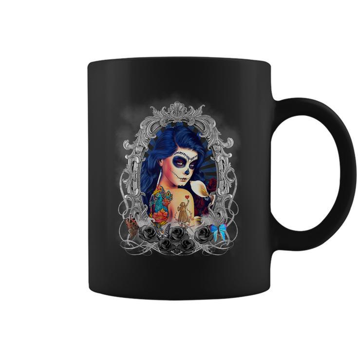 Dia De Los Muertos Sugar Skull Day Of The Dead Catrina Coffee Mug