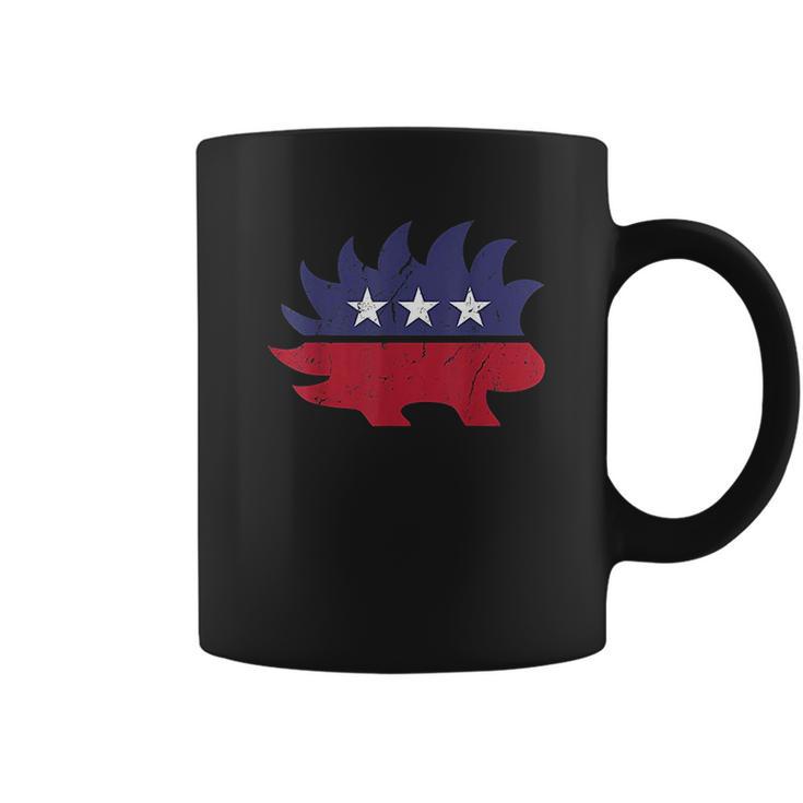 Distressed Libertarian Porcupine Party Coffee Mug