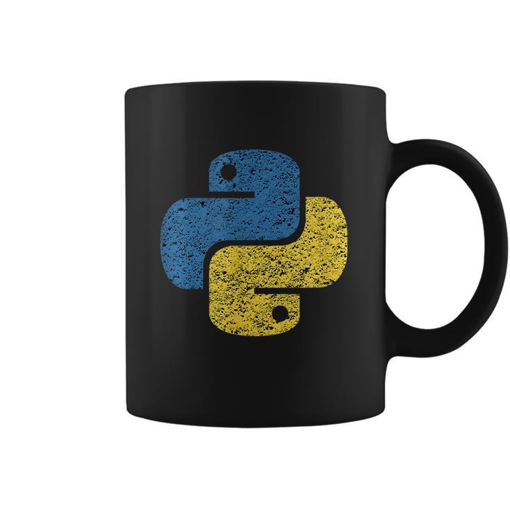 Distressed Python Logo For Engineers Coffee Mug