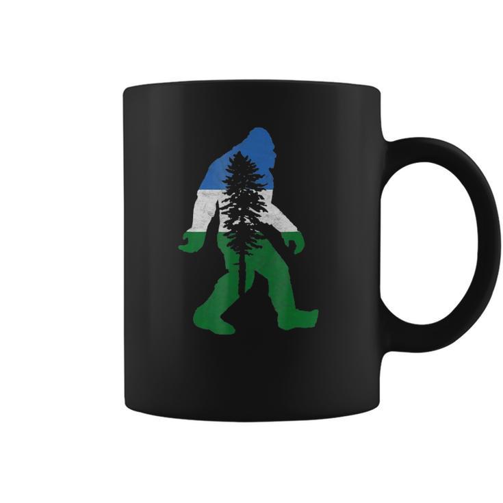 Doug Flag Bigfoot Sasquatch  Retro Cascadia Design Men Women T-Shirt Graphic Print Casual Unisex Tee Coffee Mug