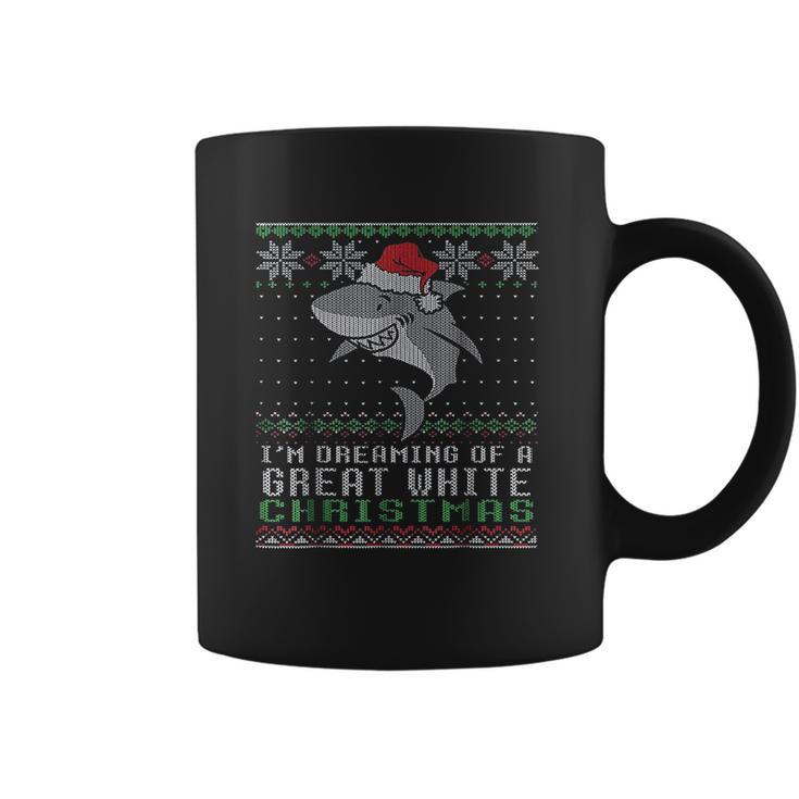 Im Dreaming Of A Great White Christmas Shark Coffee Mug