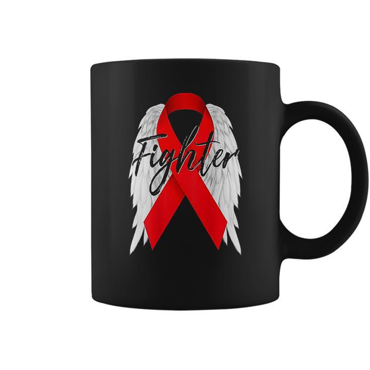 Drug Addiction Survivor Red Ribbon Recovery Coffee Mug