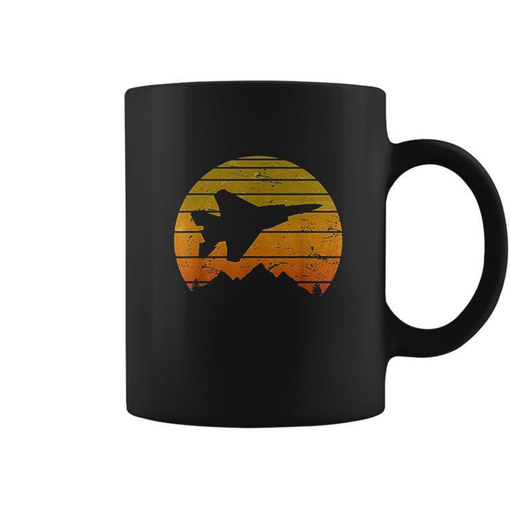 Eagle Jet Fighter Sunrise Vintage Retro Pilot Coffee Mug