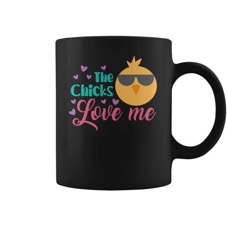 Easter The Chicks Love Me Coffee Mug