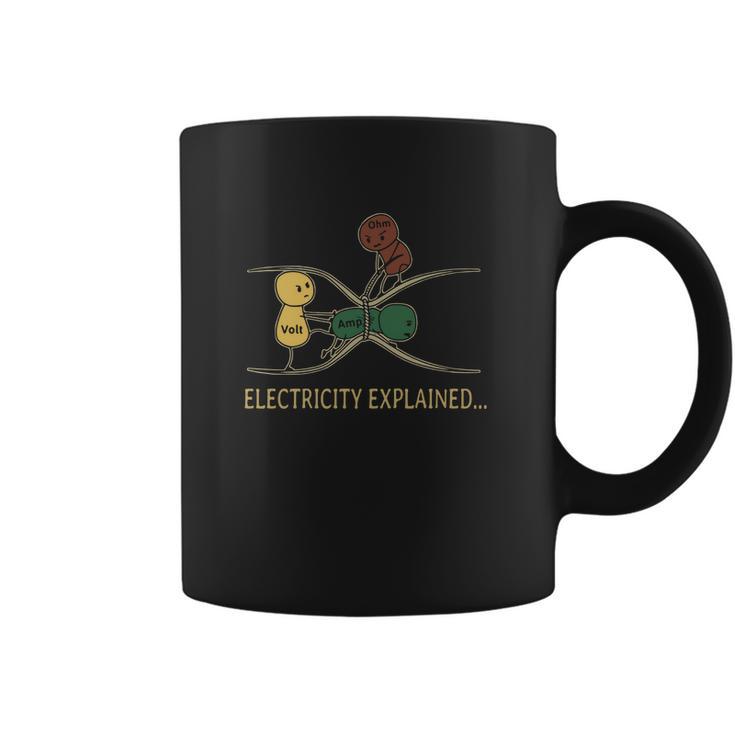 Electricity Explained Electrician Retro T-Shirt Coffee Mug