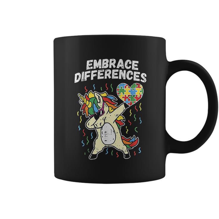 Embrace Differences Dabbing Unicorn Coffee Mug