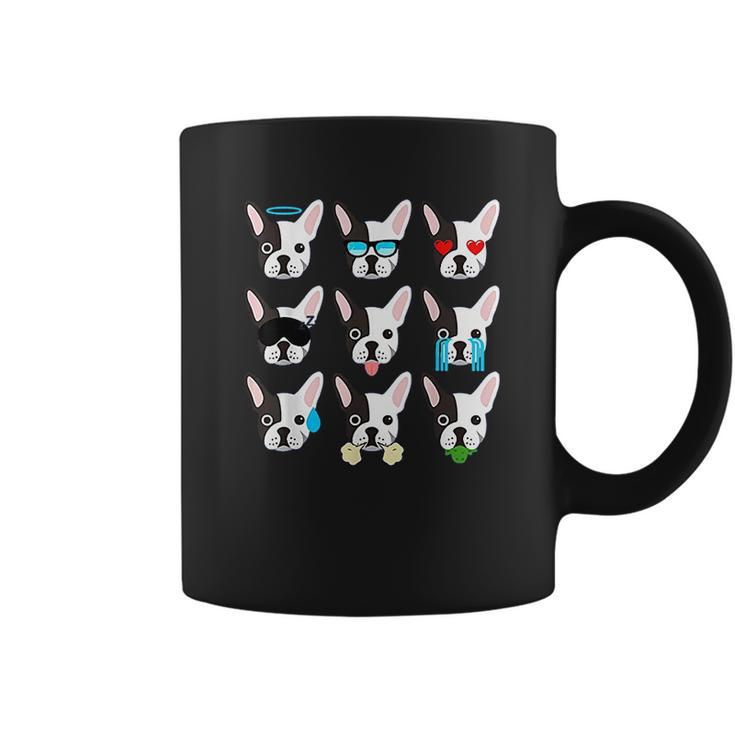 Emoji Boston Terrier Dog Faces Coffee Mug