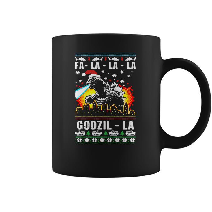 Fa La La La Godzilla Ugly Christmas Coffee Mug