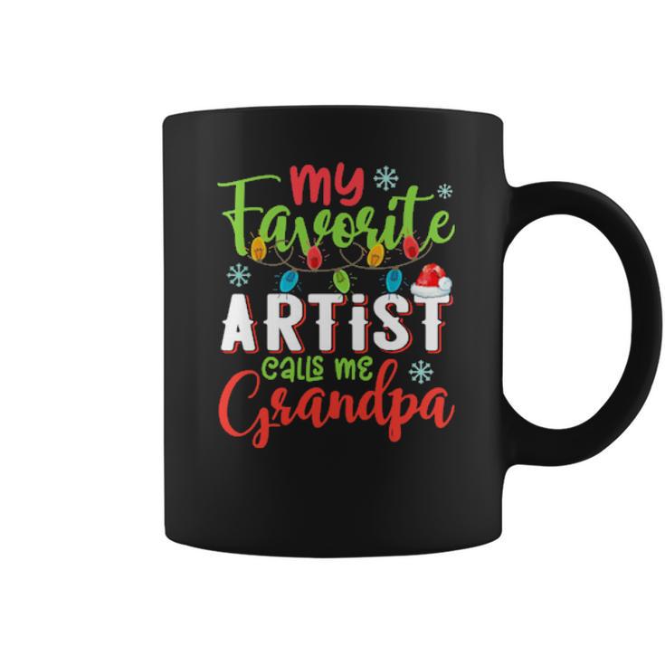 My Favorite Artist Calls Me Grandpa Sweater Xmas Light Coffee Mug