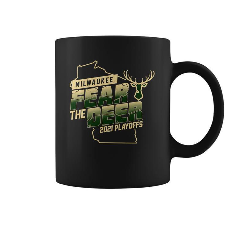 Fear The Deer Milwaukee Basketball 2021 Playoffs Coffee Mug