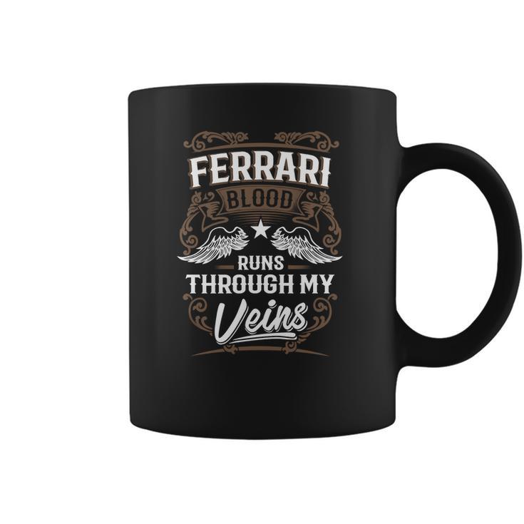 Ferrari Blood Runs Through My Veins Legend Name Gifts T Shirt Coffee Mug