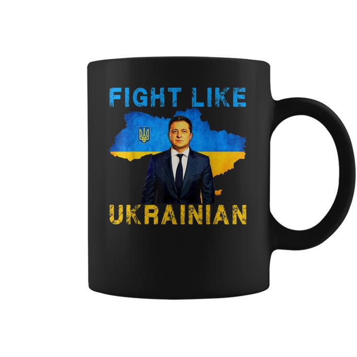 Fight Like Ukrainian I Stand With Ukraine Volodymyr Zelensky  Men Women T-Shirt Graphic Print Casual Unisex Tee Coffee Mug