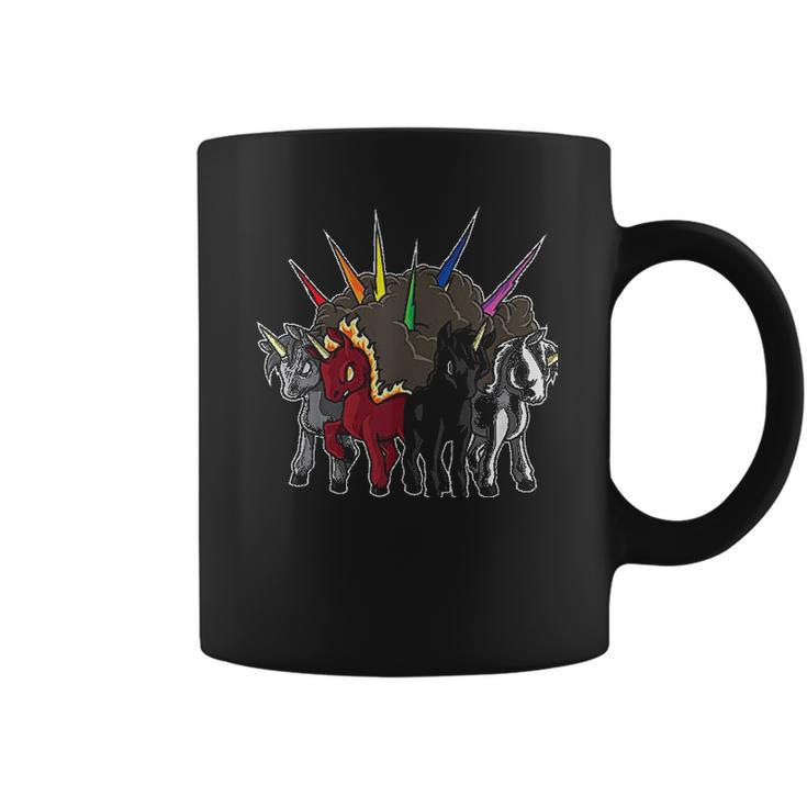 The Four Unicorns Of The Apocalypse Horsemen Parody Coffee Mug