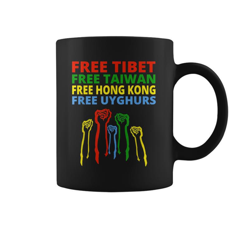 Free Tibet Free Taiwan Free Hong Kong Free Uyghurs Protest Graphic Design Printed Casual Daily Basic Coffee Mug