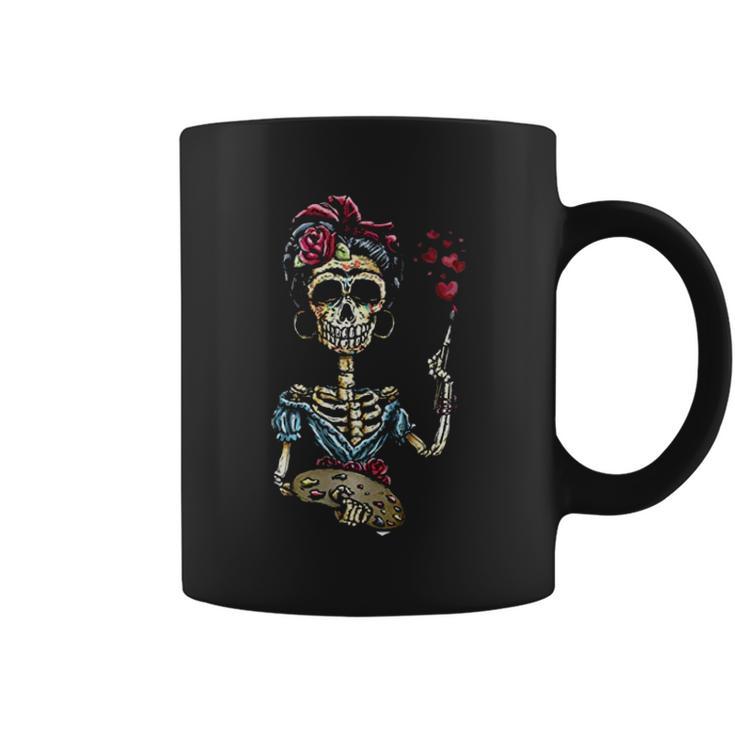 Frida Kahlo Funny Skeleton Coffee Mug