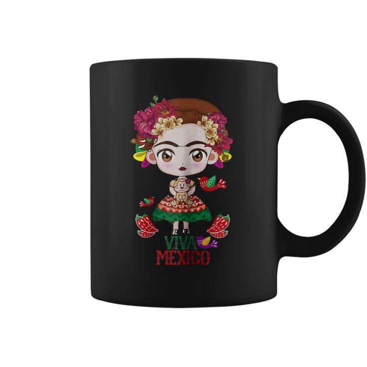 Frida Kahlo Viva Mexico Coffee Mug