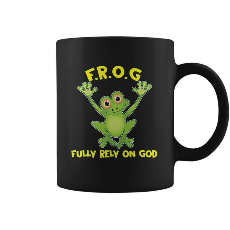 Frog Fully Rely On God Christianity Gift Coffee Mug