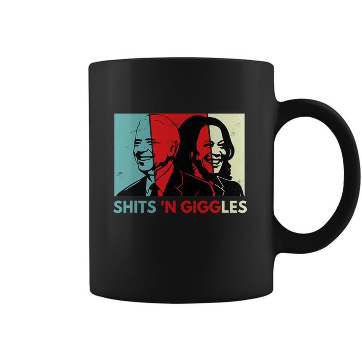 Funny Anti Biden Harris Shits N Giggles Political Gift Graphic Design Printed Casual Daily Basic Coffee Mug