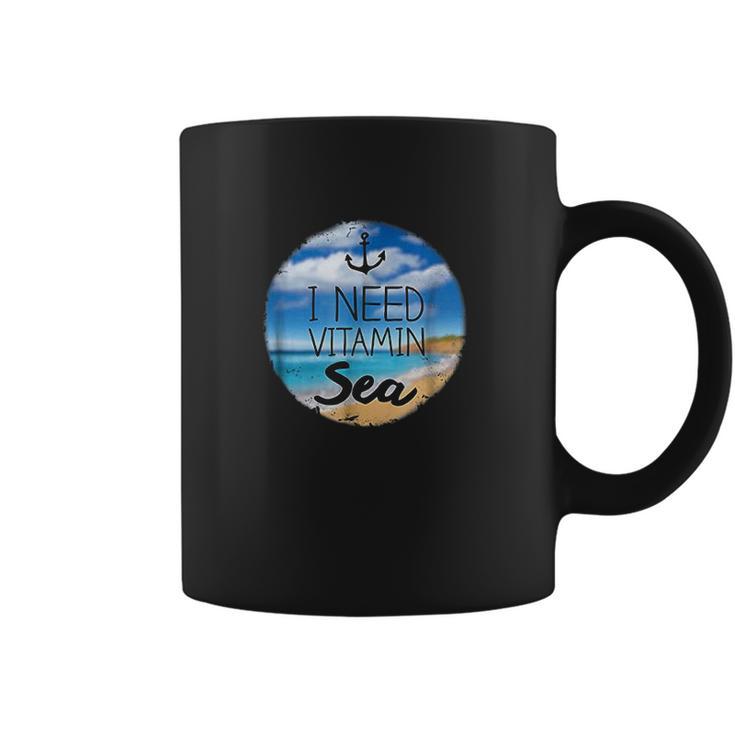 Funny Beach Ocean I Need Vitamin Sea By Zany Brainy Coffee Mug