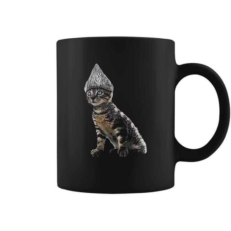 Funny Halloween Cat Tin Foil Hat Conspiracy For Men Coffee Mug