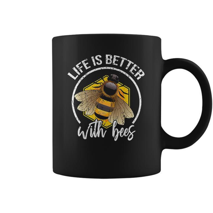 Funny Life Is Better With Bees Love Honey Coffee Mug