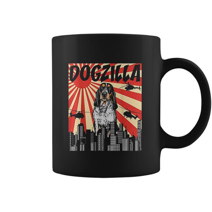 Funny Retro Japanese Dogzilla Bluetick Coonhound Coffee Mug