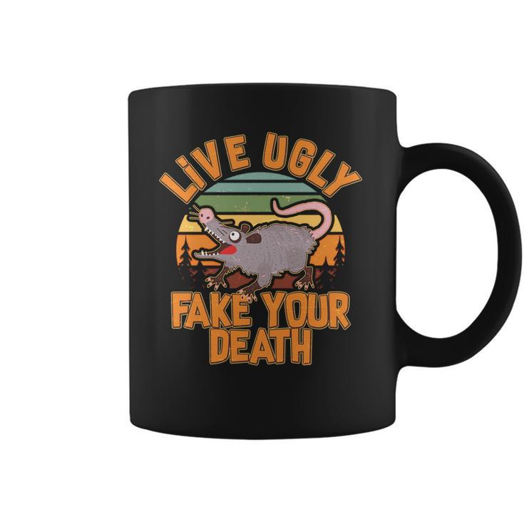 Funny Vintage Live Ugly Fake Your Death Coffee Mug