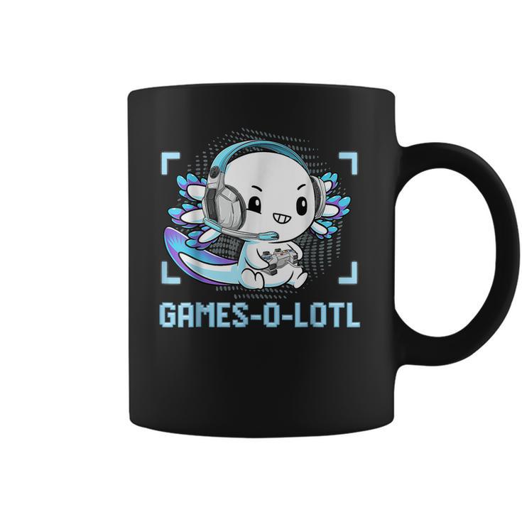 Gamesolotl Axolotl Video Gamer Kawaii Pastel Goth Anime Boys  V3 Men Women T-Shirt Graphic Print Casual Unisex Tee Coffee Mug