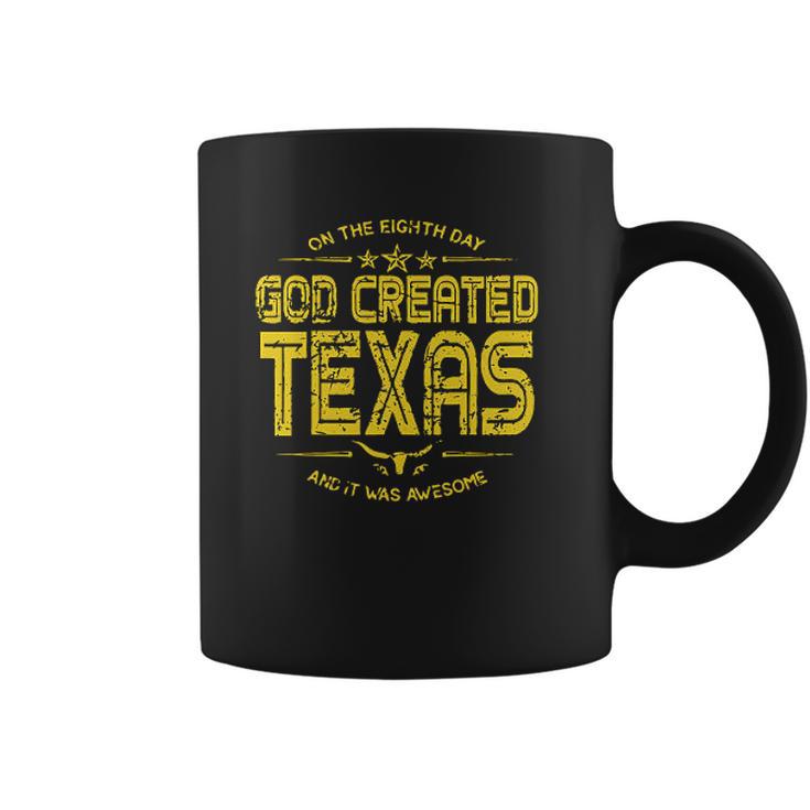 God Created Texas Aesthetic Gift 2022 Coffee Mug