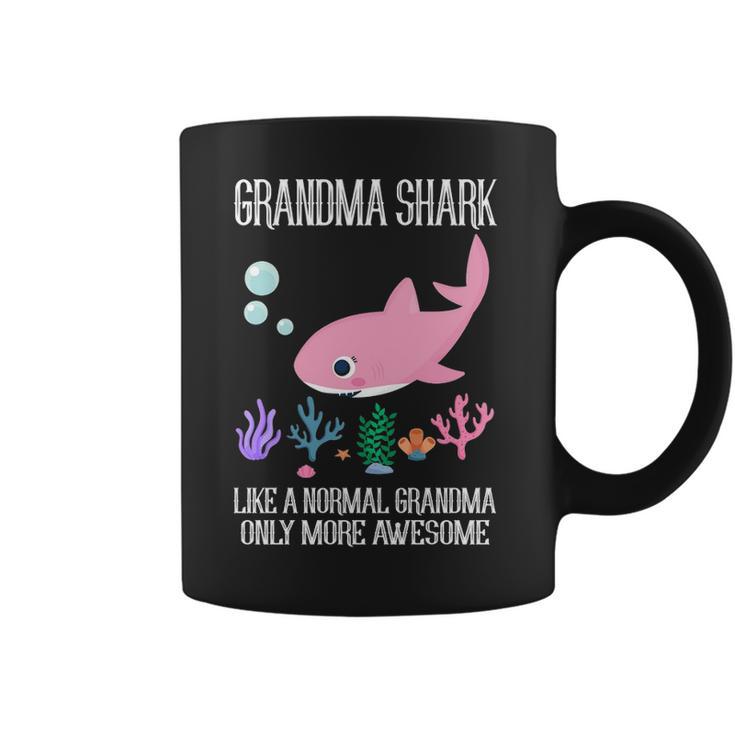 Grandma Gift   Grandma Shark Only More Awesome Coffee Mug