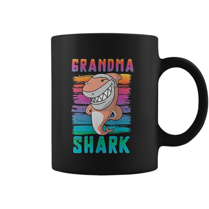 Grandma Shark Funny Retro Vintage Grandmother Coffee Mug