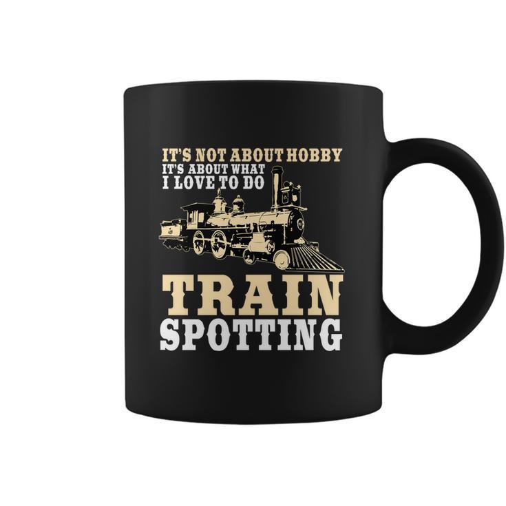 Great Trainspotter Saying Trainspotting Steam Locomotive Gift Graphic Design Printed Casual Daily Basic Coffee Mug