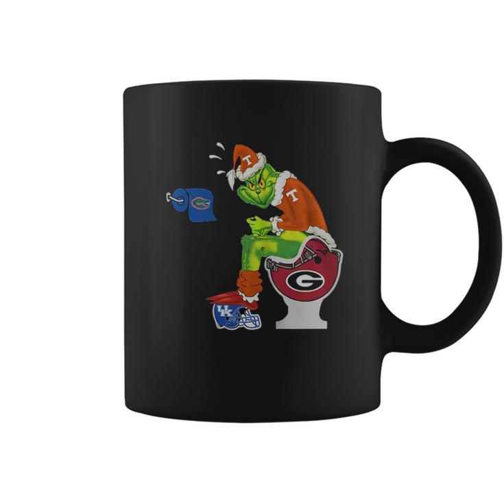 Grinch Santa Tennessee Volunteers Toilet Coffee Mug