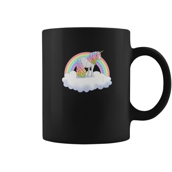 Gypsy Vanner Draft Horse Rainbow Unicorn Coffee Mug