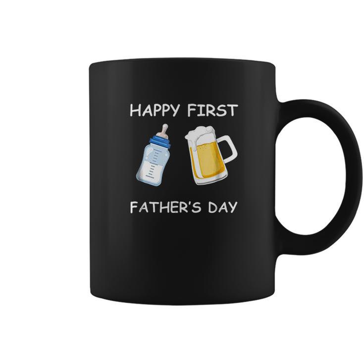 Happy First Fathers Day Funny Emoji Men Gift Coffee Mug