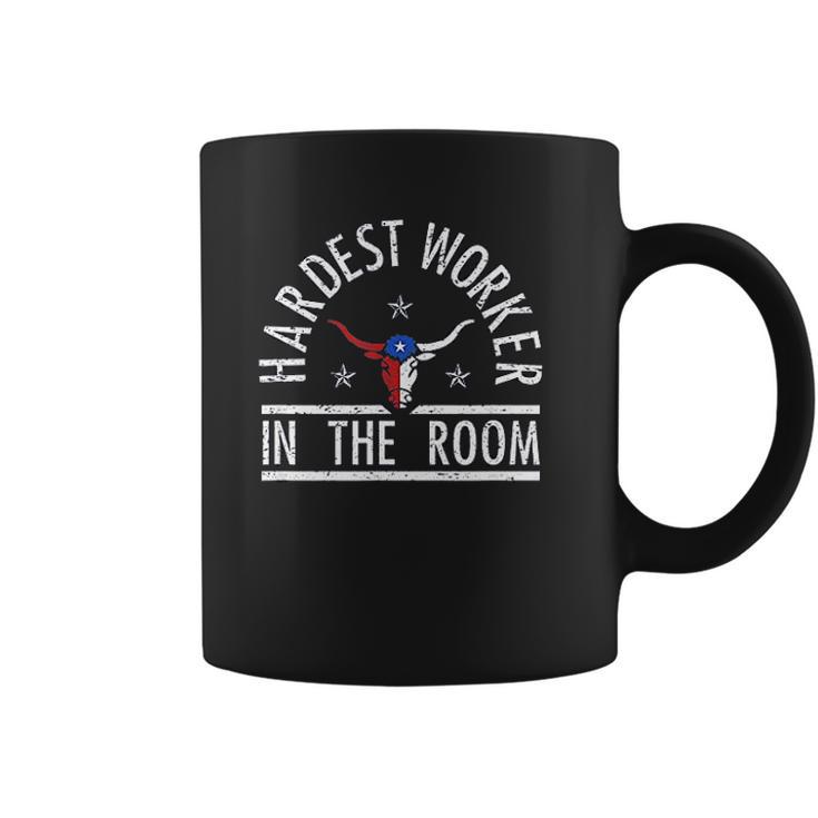 Hardest Worker In The Room Longhorn Flag Coffee Mug