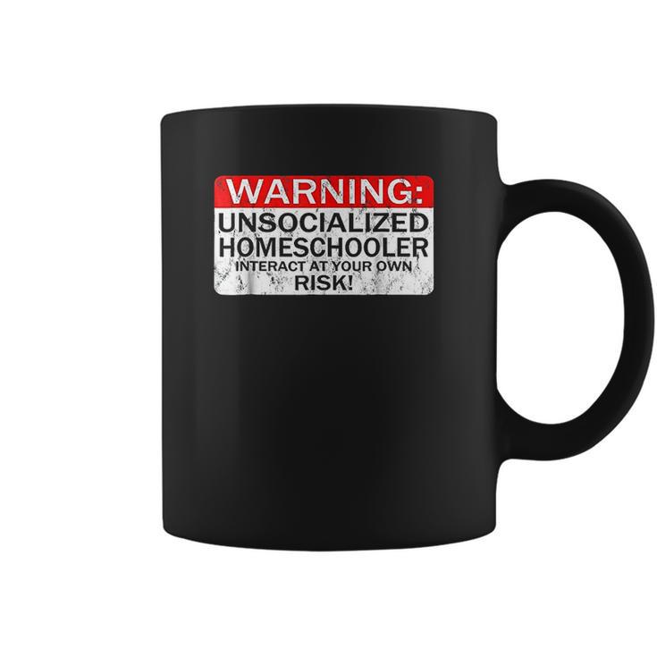 Homeschool Warning Unsocialized Homeschooler Gift Coffee Mug