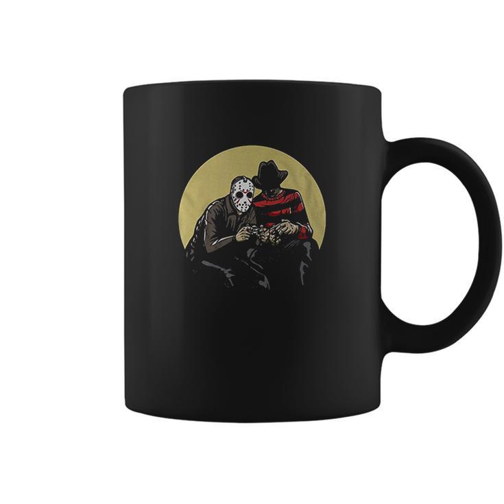 Horror Scary Movie Villains Playing Video Games Coffee Mug